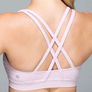 Lululemon Energy Strappy Sports Bra Blush Pink Size 8 W2540S